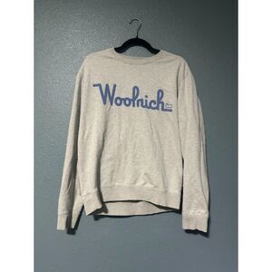 Woolrich Crewneck Sweatshirt M Grey Heritage Outdoor Vintage Style Americana